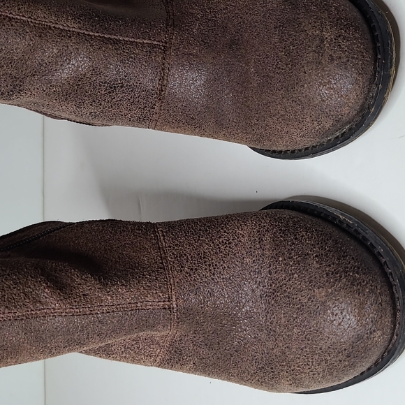 Jessica Simpson Brown Waxy Split Suede Maxi Shoes..size 6.5 - Picture 2 of 7